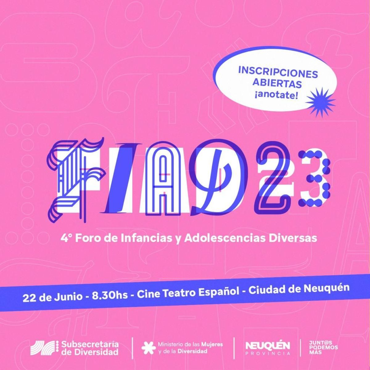Se viene el cuarto Foro de Infancias y Adolescencias Diversas en Neuquén